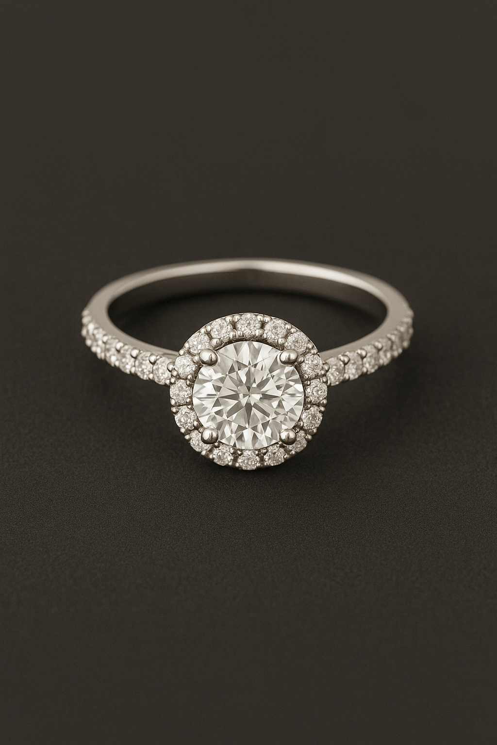 HK Signature – Diamond Halo Engagement Ring